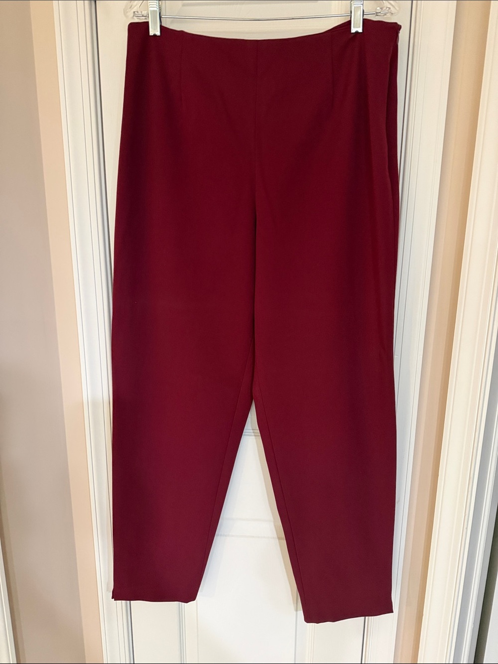 Talbots Women's Burgundy Stretch Ponte Pants, Size 16